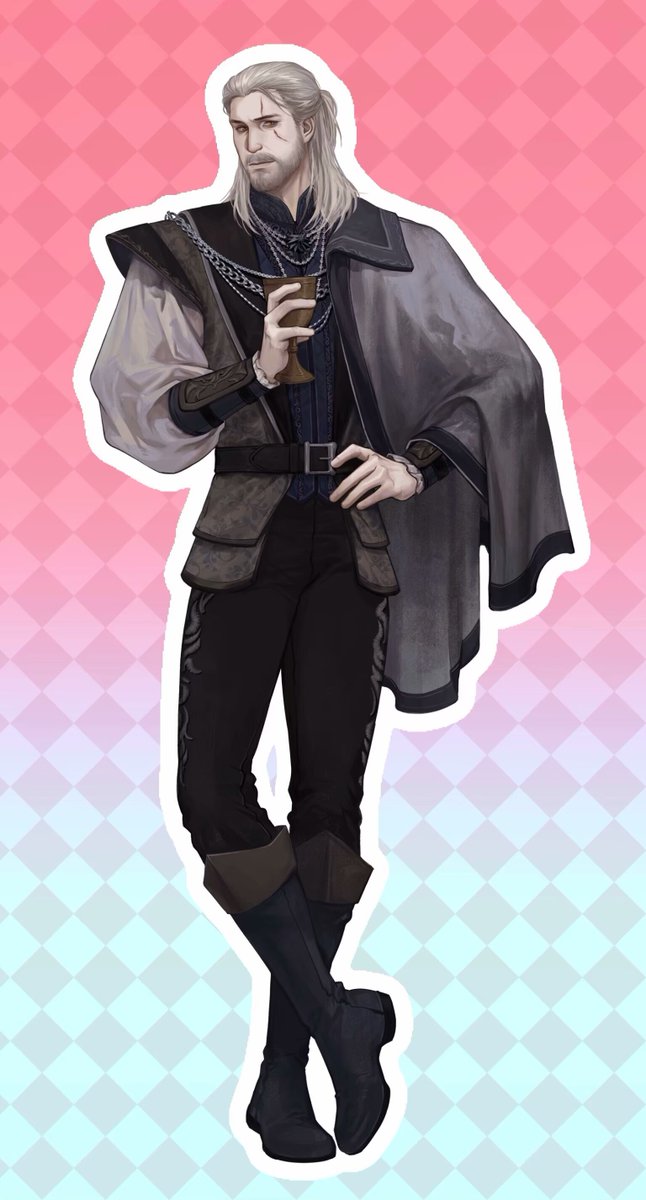 suansusu's tweet image. #TheWitcher 
给猎魔人only绘制的等身立牌，好期待做出来...