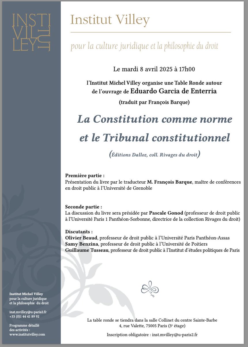 🚨Table-Ronde le 8 avril 2025 🚨