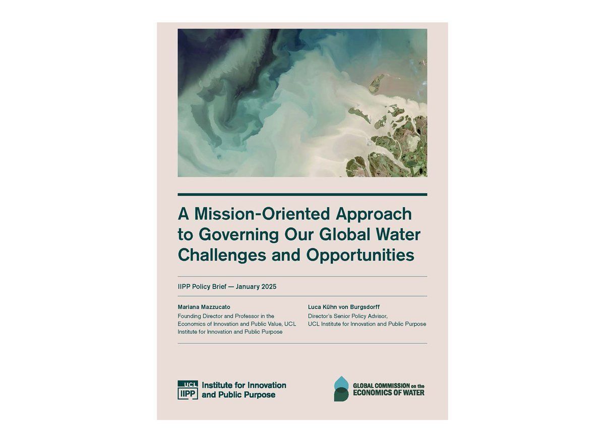 UCL Institute for Innovation and Public Purpose (@iipp_ucl) on Twitter photo 💧What does a mission-oriented approach to water look like?
Building on the recent <a href="/watercommongood/">Global Commission on the Economics of Water</a> report, this <a href="/IIPP_UCL/">UCL Institute for Innovation and Public Purpose</a> policy brief by <a href="/MazzucatoM/">Mariana Mazzucato</a> & <a href="/LucaBurgsdorff/">Luca Kühn von Burgsdorff</a> examines how to adopt 5 missions to address the global water crisis.
✍️Read it here: buff.ly/2m4F20w 💧What does a mission-oriented approach to water look like?
Building on the recent <a href="/watercommongood/">Global Commission on the Economics of Water</a> report, this <a href="/IIPP_UCL/">UCL Institute for Innovation and Public Purpose</a> policy brief by <a href="/MazzucatoM/">Mariana Mazzucato</a> & <a href="/LucaBurgsdorff/">Luca Kühn von Burgsdorff</a> examines how to adopt 5 missions to address the global water crisis.
✍️Read it here: buff.ly/2m4F20w