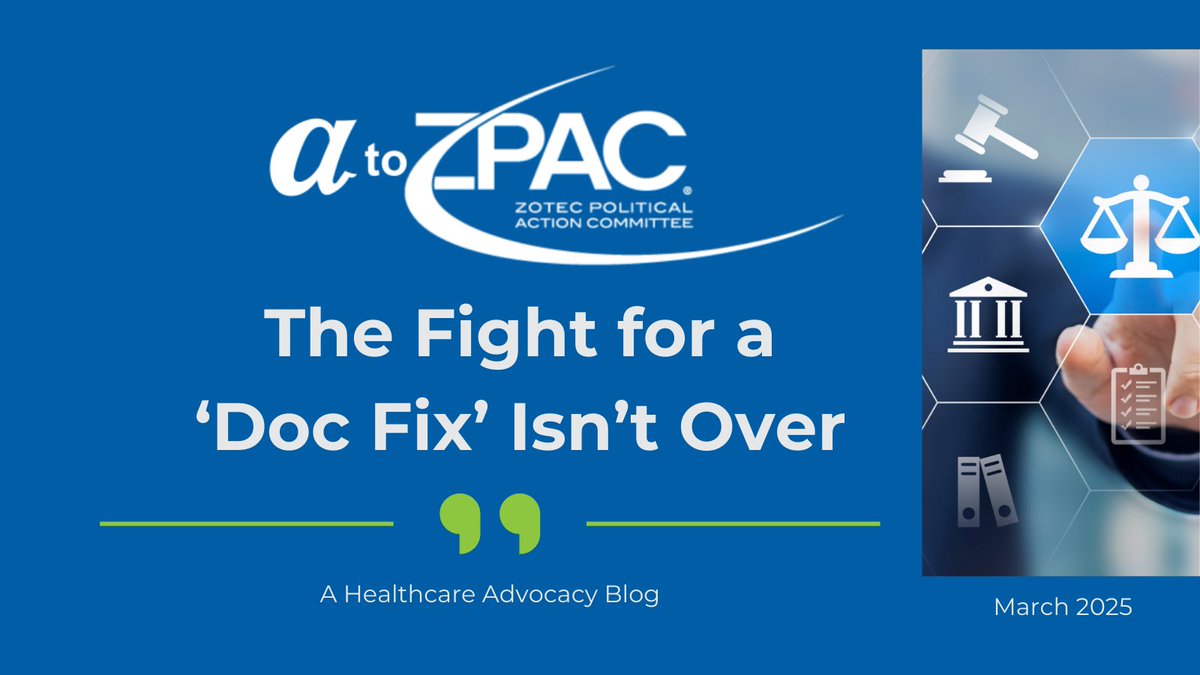 ZP_PAC's tweet image. 🚨The fight for a #DocFix isn't over! 
#Congress failed to stop #Medicare cuts, putting physician practices &amp;amp; patient care at risk. #HR879 must be included in upcoming legislation. Read our latest #AtoZPAC blog to learn how you can make your voice heard: bit.ly/3DDPdZf