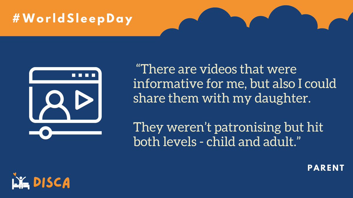 DISCA Digital sleep support for children with ADHD (@disca_adhdsleep) on Twitter photo Sleep Buddy has videos from #sleep experts, parents and carers of children with #ADHD, and animated videos to help you learn all about how to help your child with their sleep.
DM us or email disca@soton.ac.uk to find out if you can get involved in our trial
#worldsleepday Sleep Buddy has videos from #sleep experts, parents and carers of children with #ADHD, and animated videos to help you learn all about how to help your child with their sleep.
DM us or email disca@soton.ac.uk to find out if you can get involved in our trial
#worldsleepday