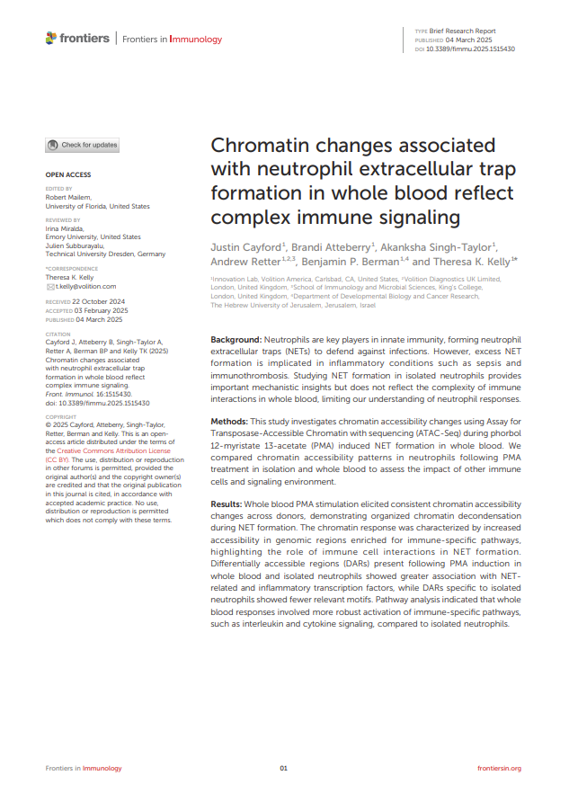 andrewretter's tweet image. New paper: Chromatin Changes Associated with Neutrophil Extracellular Trap (NET) Formation in Whole Blood Reflect Complex Immune Signaling

You can download the paper here or keep reading for more information: shorturl.at/aJnKs

Short 🧵[1/6]

#NETs #NETosis #Sepsis
