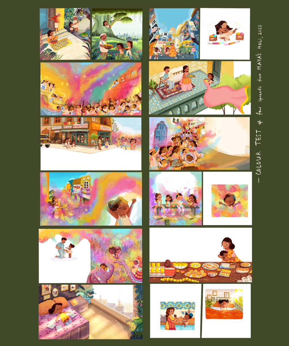 Part 2 : STORYBOARDING 
We have multiple scenes that shows the festival of Holi - in the introduction we showed a scene of #holi being celebrated in Mathura and eventually tried to show the festival in different places and perspective to show the festival in all its colours.
