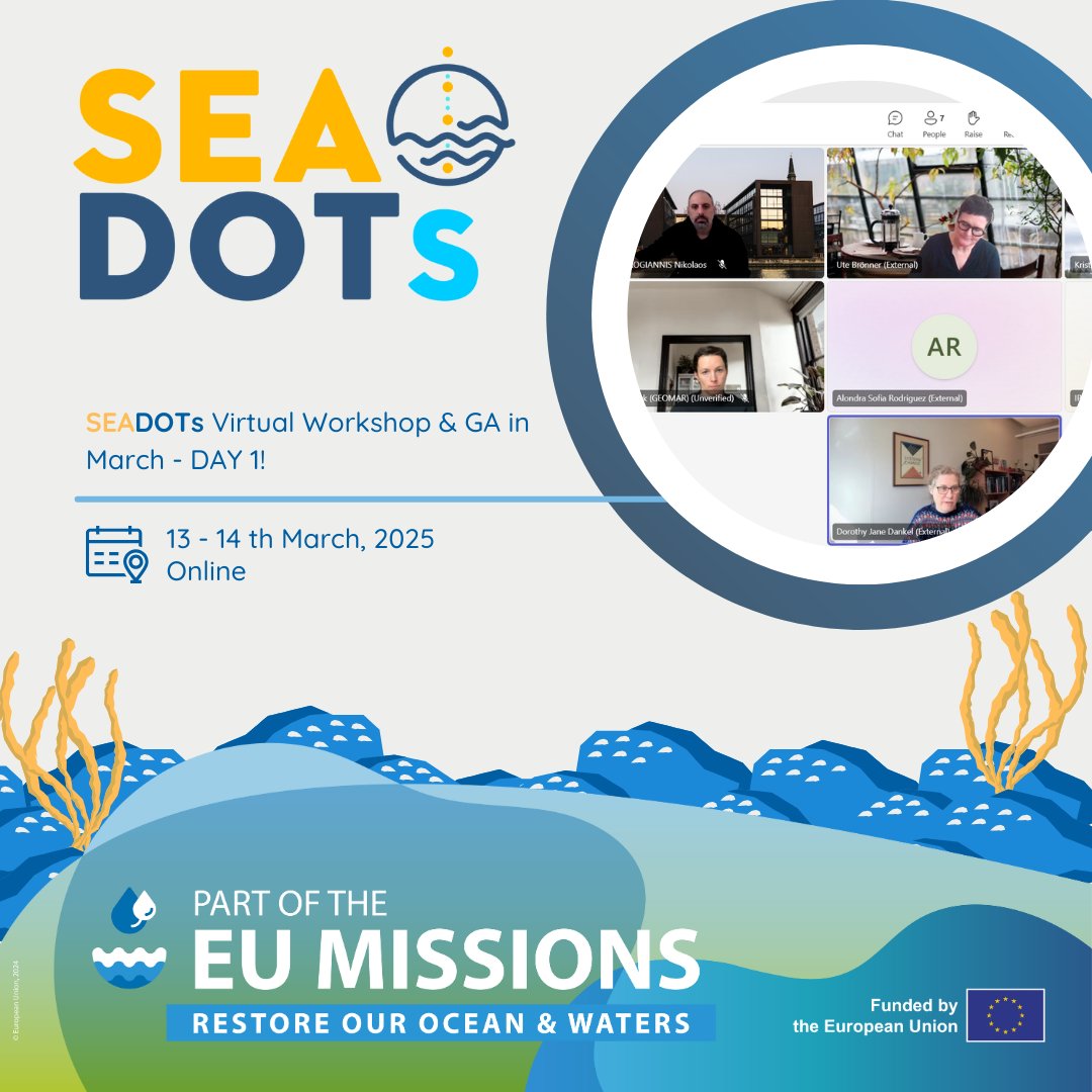 🚀 Day 1 of the #SEADOTs General Assembly Meeting concludes!

🔹 Productive parallel sessions on SEADOTs case boundaries &amp; policy outreach
🔹 Key discussions on SES indicators &amp; SDG targets
🔹 Focus on stakeholder engagement &amp; knowledge transfer

👉seadots-project.eu