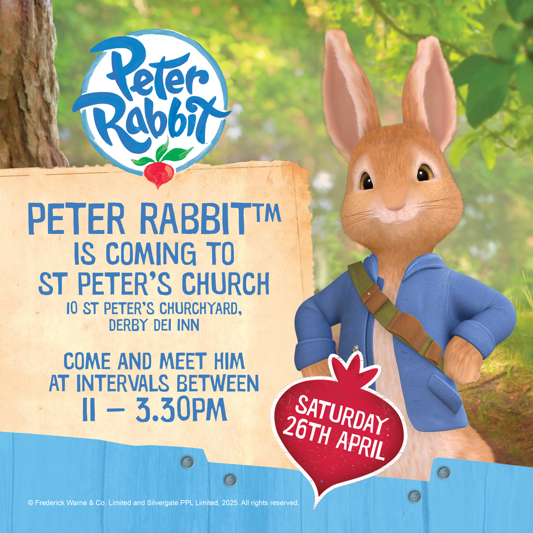 St Peters Quarter BID have arranged an extra special treat when #PeterRabbit  will be making personal appearances at intervals between 11am – 3.30pm at St Peters Church on Saturday 26th April! stpetersquarter.co.uk/events/meet-pe…
