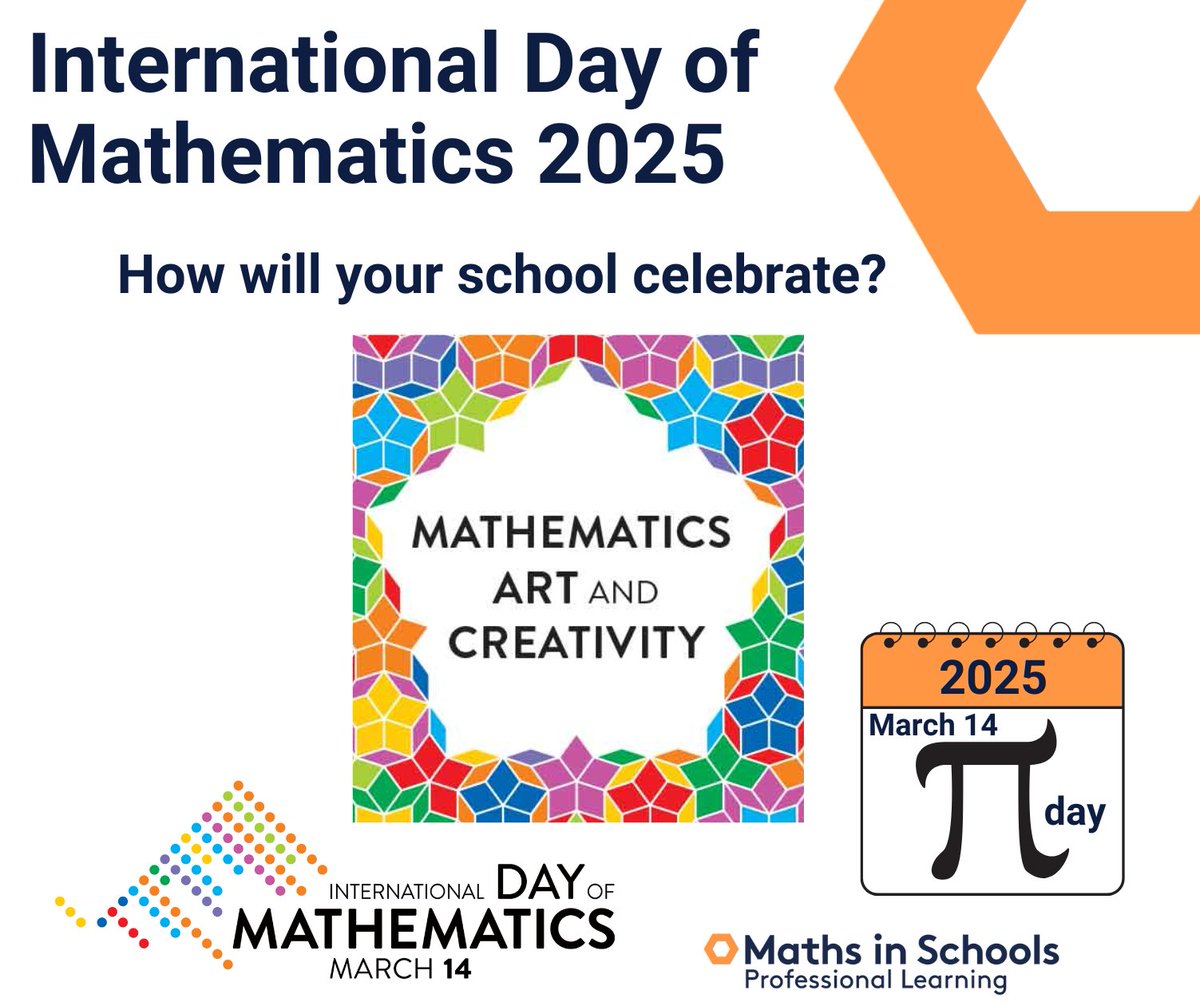 March 14 is International Day of Mathematics or World Pi Day! The 2025 theme is Mathematics, Art &amp; Creativity. Read more here: bit.ly/world_pi_day 
Our free Maths in Schools courses connect maths to the real world: bit.ly/MiS_maths_onli… 
Thanks to the Aus Gov Dept of Ed