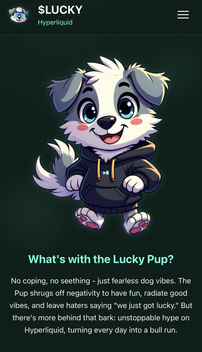 If you don’t know the $LUCKY website on <a href="/HyperliquidX/">Hyperliquid</a> $HYPE check it out now!