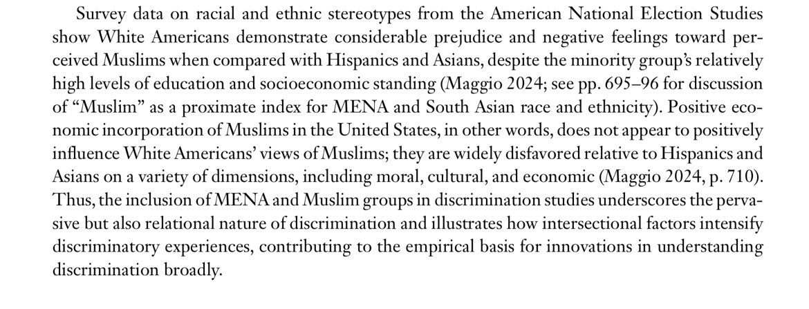 Chris Maggio (@chrisjmaggio) on Twitter photo Nice little description of my research on attitudes toward Muslims from a relational perspective in a new Annual Reviews article by <a href="/nedasoc/">Neda Maghbouleh ندا مقبوله</a> on the sociology of MENA Americans.
Check it out!
annualreviews.org/content/journa…
tandfonline.com/doi/abs/10.108… Nice little description of my research on attitudes toward Muslims from a relational perspective in a new Annual Reviews article by <a href="/nedasoc/">Neda Maghbouleh ندا مقبوله</a> on the sociology of MENA Americans.
Check it out!
annualreviews.org/content/journa…
tandfonline.com/doi/abs/10.108…