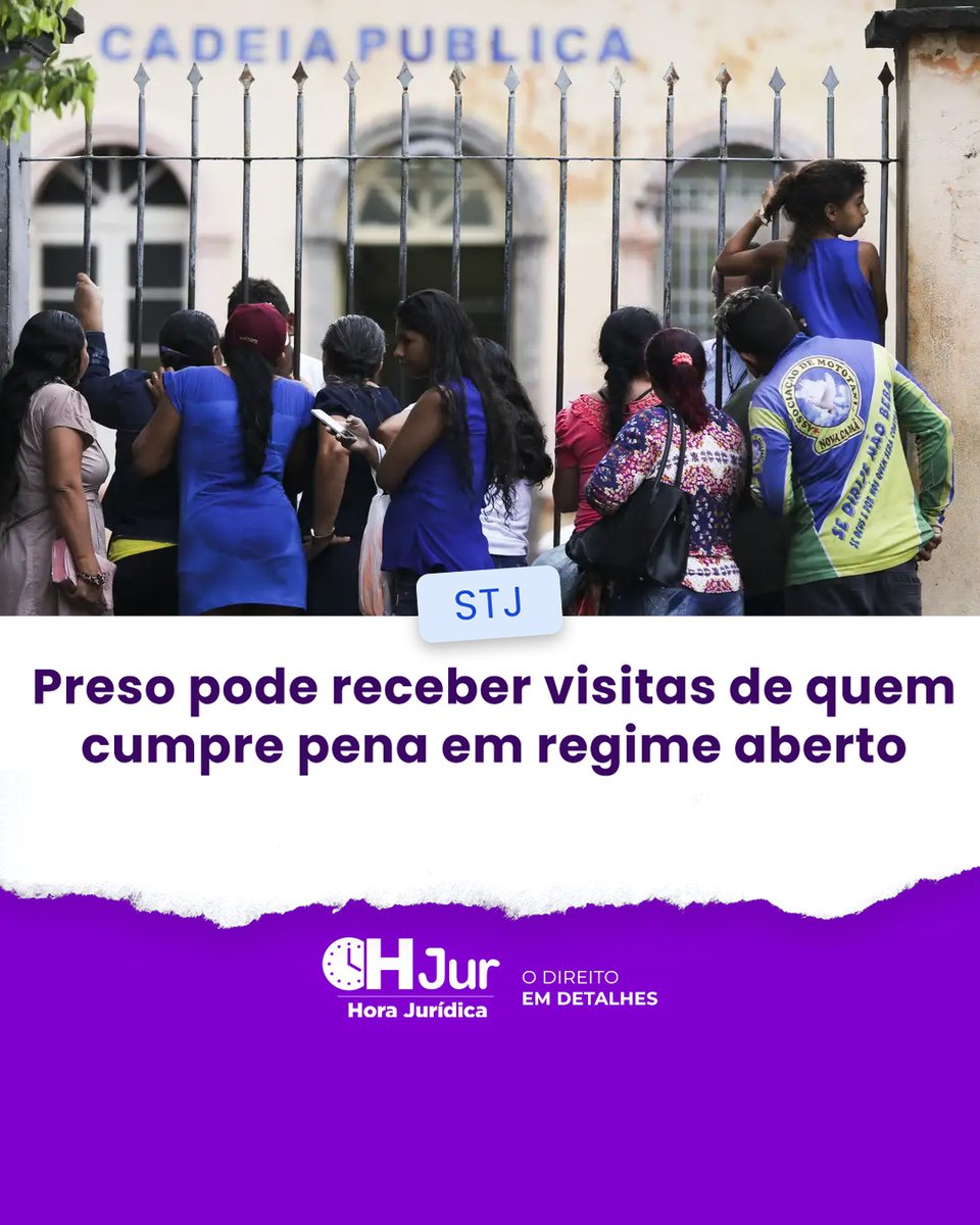 Hora_juridica's tweet image. Visitas na prisão: quem cumpre pena em regime aberto pode visitar! STJ fixou tese. Entenda os detalhes e a ressocialização. 🔗!
hjur.com.br/materias/stj-v…
#DireitoPenal #ExecuçãoPenal #STJ #Presos #Visitas