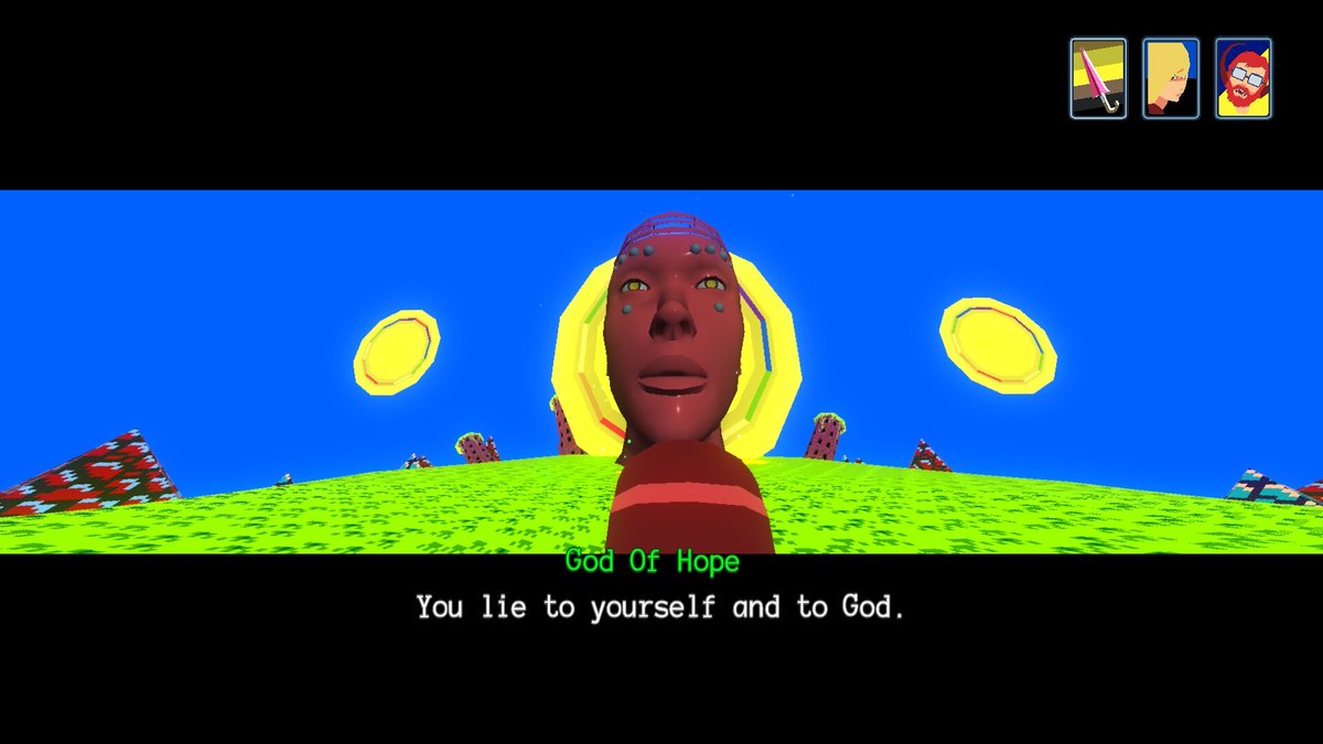 PSST- YIIK is on sale for 9 USD. A new fav of mine. A bizarre, surreal game that will haunt your mind in the best way. Gr8 commentary on inaction, misogyny &amp; the poisons of the internet &amp; true crime world. Beautiful surreal cinematography &amp; a killer soundtrack too. GO!