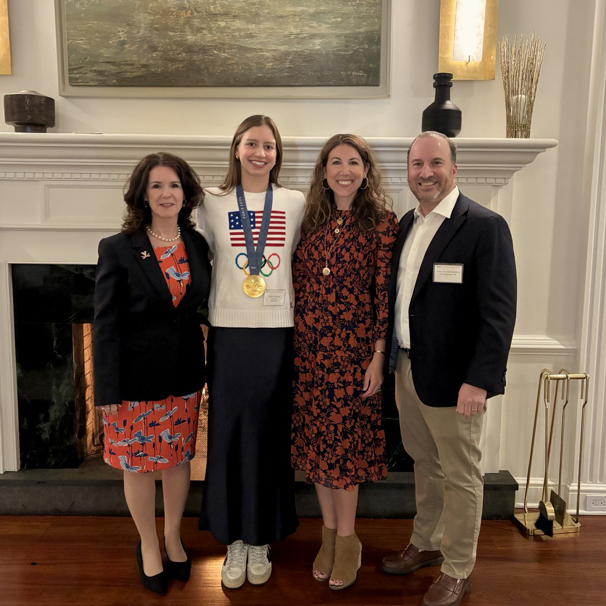 Olympic swimmer, UVA alum, and current grad student Kate Douglass '23, GSAS '28 joined A&amp;S Dean Christa Acampora for an alumni event in Westchester County, NY last night. Special thanks to Benefactors Society Board VPs Jessica and Craig DeDomenico for hosting. <a href="/uva_artsci/">UVA Arts & Sciences</a>