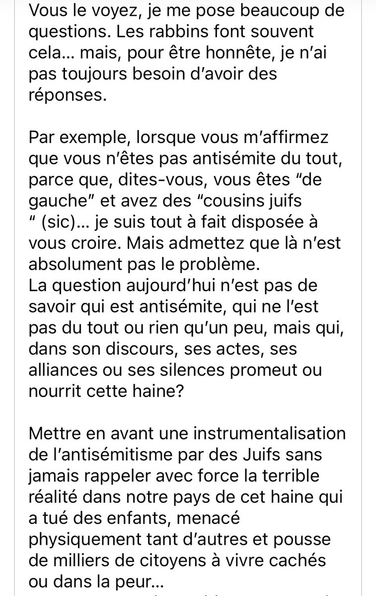 _Marcel_Samba_'s tweet photo. La magnifique réponse de Delphine Horvilleur à Blanche Gardin. 1/2

@rabbidelphineH 🙏 https://t.co/JAymtHcKZU