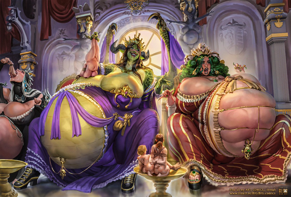 BIGBIG (@bigbig_on_twit) on Twitter photo Kakira's Gala - with outlined bulges and smooth bulges
Commission for <a href="/KakiraIrjath/">Mama Kakira</a>, who wanted to make a Gala fit for big galls.
Medora is on the left, and <a href="/FeralGreenBunz/">RabidBunny ~ belly fiend</a> is on the right. This gala is not for the fainthearted C:
NEW COMIC PACK is OUT!!!
👇🫳⤵️↘️⬇️
BIG's Kakira's Gala - with outlined bulges and smooth bulges
Commission for <a href="/KakiraIrjath/">Mama Kakira</a>, who wanted to make a Gala fit for big galls.
Medora is on the left, and <a href="/FeralGreenBunz/">RabidBunny ~ belly fiend</a> is on the right. This gala is not for the fainthearted C:
NEW COMIC PACK is OUT!!!
👇🫳⤵️↘️⬇️
BIG's