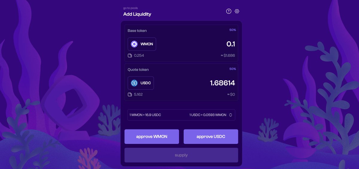 DAY 22 of <a href="/monad_xyz/">Monad</a>: 

For DAY 22 of <a href="/monad_xyz/">Monad</a> , we would be interacting with <a href="/Monadex_labs/">Monadex ( new Bubblefi )</a> and <a href="/_WOOFi/">WOOFi</a> on the Monad testnet. 

To get started, we would be interacting with <a href="/Monadex_labs/">Monadex ( new Bubblefi )</a>: 

1️⃣ We would go to app.monadex.exchange then we would connect our wallet. 

2️⃣ After