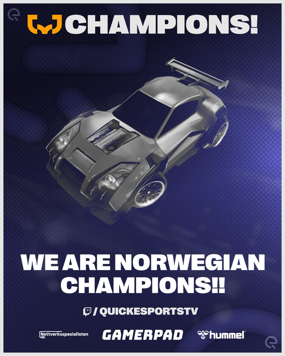 WE DID IT! Our Rocket League team is your new Norwegian CHAMPIONS 🏆

🥇 <a href="/wlowns/">Wlowns</a> 
🥇 <a href="/imatthew55/">matthew</a> 
🥇 <a href="/xnekoism/">Neko</a> 

Congratulations 🫶

#QuickWork | #GGL