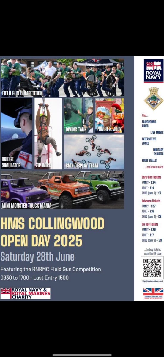 MRFGCrew's tweet image. The Maritime Reserves Field Gun Crew will be fighting for the win at this years HMS Collingwood Annual Field Gun (Brickwoods) Competition June 2025.
Come enjoy HMS Collingwood’s open day 28/06/25 whilst cheering us on!
#18as1 #c2dril #rnrmc @royalnavalreserves @rnrmcharity