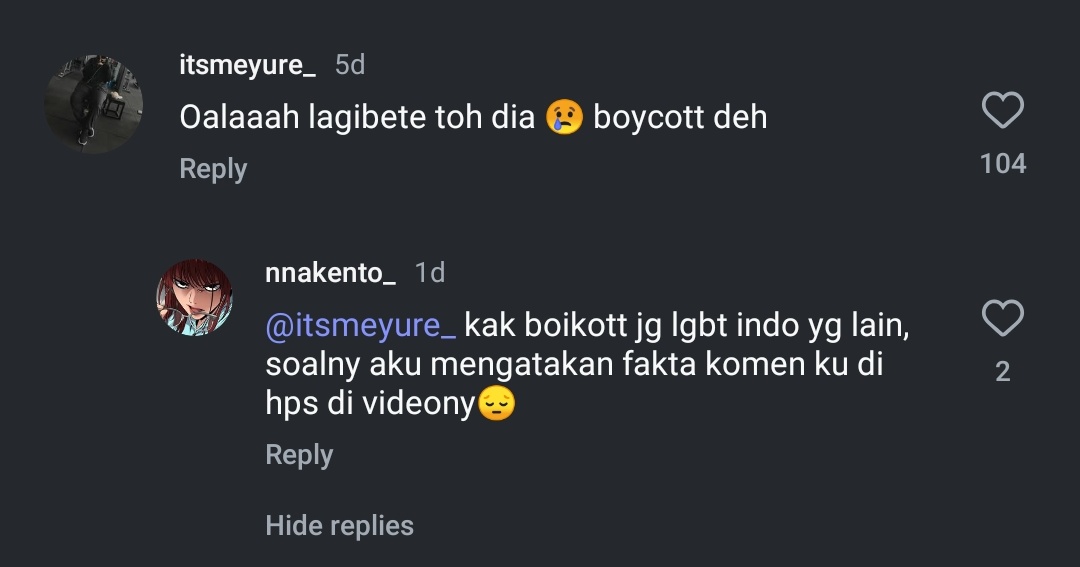 whitearlgrey's tweet photo. homophobic indons just be saying anything man https://t.co/2OyYe5lqHB