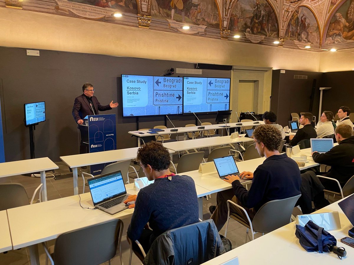 Miroslav Lajčák (@miroslavlajcak) on Twitter photo Good to be back in Florence for a lecture on the Dialogue between Kosovo and Serbia. Looking forward to another discussion with <a href="/EUI_EU/">European University Institute</a>’s transnational governance students soon! Good to be back in Florence for a lecture on the Dialogue between Kosovo and Serbia. Looking forward to another discussion with <a href="/EUI_EU/">European University Institute</a>’s transnational governance students soon!
