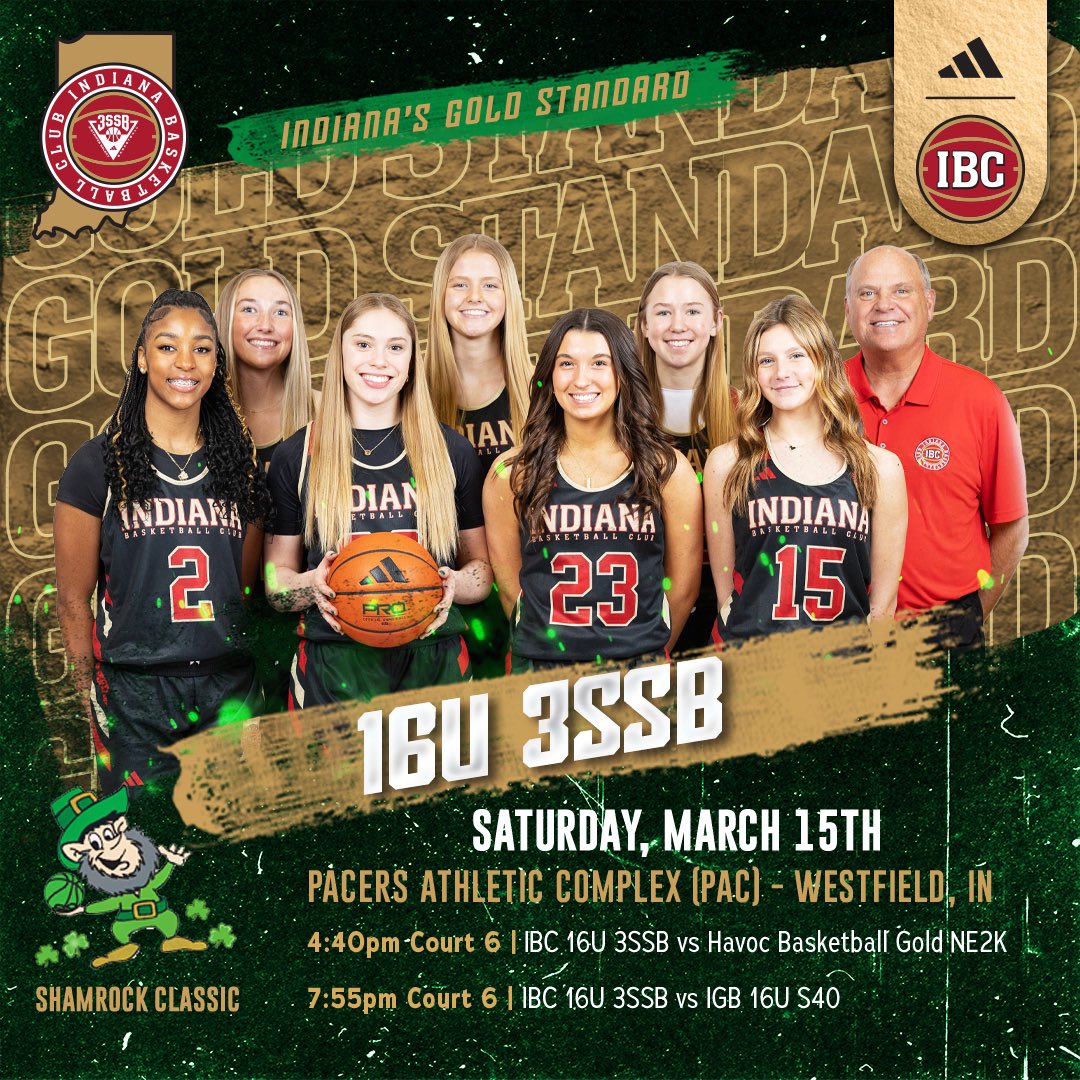 Indiana Basketball Club 16U 3SSB (@ibc16u3ssb) on Twitter photo 16U 3SSB Schedule - <a href="/SelectEventsBB/">Select Events Basketball</a> Shamrock Classic ☘🏀
Locked in and ready! This team is taking the court this weekend. Here’s when to watch. Let’s get it!
<a href="/ivy_henderson09/">Ivy Henderson</a> <a href="/MacPierce2027/">MacKenzie Pierce</a> <a href="/ReaganHuss/">Reagan Huss</a> <a href="/BrooklynRober1/">Brooklyn R. Roberts</a> @avarichie22 <a href="/Emmatinder2027/">Emma tinder</a> <a href="/EmilyZack2027/">Emily Zack</a> <a href="/KenzieHoops33/">Mckenzie Chapman ’27⛹🏼♀️🏀</a> 16U 3SSB Schedule - <a href="/SelectEventsBB/">Select Events Basketball</a> Shamrock Classic ☘🏀
Locked in and ready! This team is taking the court this weekend. Here’s when to watch. Let’s get it!
<a href="/ivy_henderson09/">Ivy Henderson</a> <a href="/MacPierce2027/">MacKenzie Pierce</a> <a href="/ReaganHuss/">Reagan Huss</a> <a href="/BrooklynRober1/">Brooklyn R. Roberts</a> @avarichie22 <a href="/Emmatinder2027/">Emma tinder</a> <a href="/EmilyZack2027/">Emily Zack</a> <a href="/KenzieHoops33/">Mckenzie Chapman ’27⛹🏼♀️🏀</a>