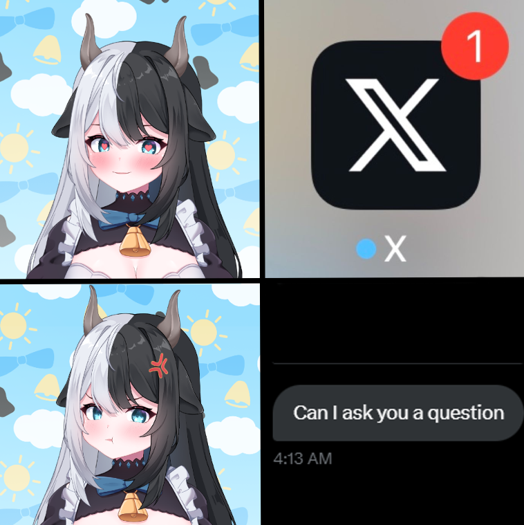 MookeiVT's tweet image. Do you guys feel the same whenever you get these suspicious bot messages? 😭 ~ #vtuber