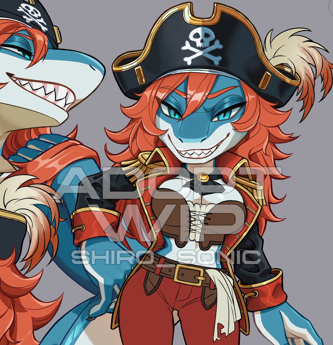 Shiro_sonic's tweet image. Last WIP of the Pirate Shark Adoptable that will drop tomorrow!!
I almost wanted to keep her but I have to be strong sjdhj
#SonicTheHedgehog #SonicOC #SonicAdoptable
