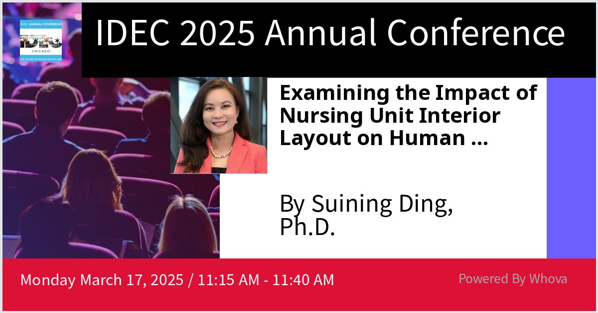 I’m speaking at the IDEC 2025 Annual Conference. Come and join me and check out my talk if you are at the conference.
#interiorlayout, #nursingunits, #humanbehavior, #environment, #healcaredesign, #research, #evidencebaseddesign,