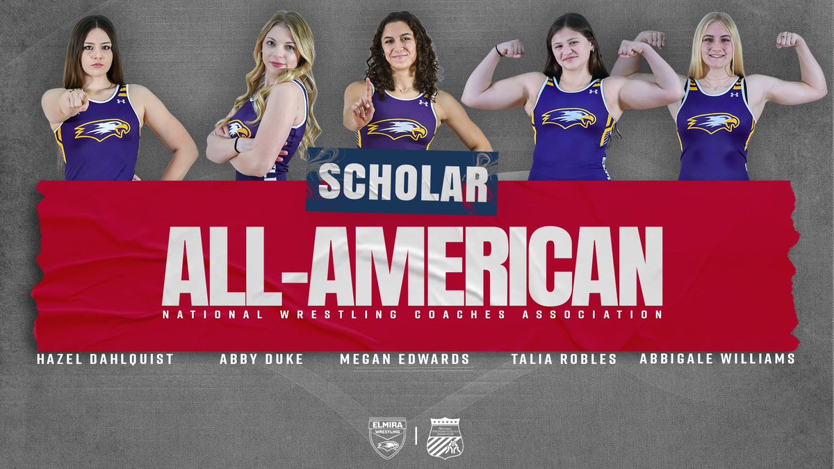 𝓢𝓬𝓱𝓸𝓵𝓪𝓻 𝓐𝓵𝓵-𝓐𝓶𝓮𝓻𝓲𝓬𝓪𝓷𝓼 📚🤼‍♀️🦅

Congratulations to Hazel Dahlquist, Abby Duke, Megan Edwards, Talia Robles, and Abby Williams on being named <a href="/nwcawrestling/">NWCA</a> Scholar All-Americans! 

#HardWorkWins 💪
#BeBrave 👊
#SOAR 🦅