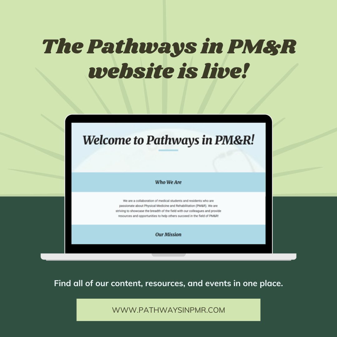 We are thrilled to introduce our ✨brand new website!! ✨ Home to our PM&amp;R resources, events, and more, this one-stop hub was thoughtfully designed to support all of your #physiatry endeavors! 💪

Come say hello! 
🔗: pathwaysinpmr.com