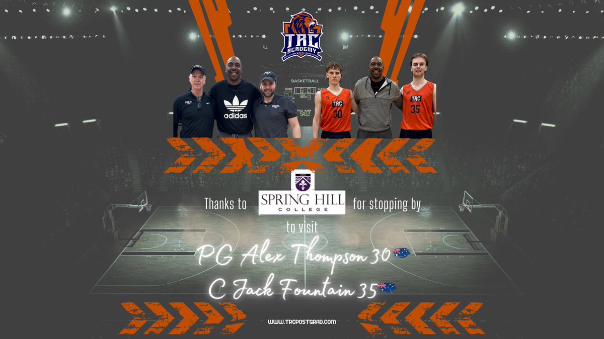 TRC Academy (@trcpostgrad) on Twitter photo Thanks so much for the visit <a href="/SHChoops/">Spring Hill College Men’s Basketball</a>!
<a href="/alexthompson81/">Alex Thompson</a> <a href="/JackFountain726/">Jack Fountain</a> <a href="/TRCNatHC/">Coach Wesley Person</a> <a href="/trcpostgrad/">TRC Academy</a> <a href="/allisonmaraqa/">Allison Maraqa</a> Thanks so much for the visit <a href="/SHChoops/">Spring Hill College Men’s Basketball</a>!
<a href="/alexthompson81/">Alex Thompson</a> <a href="/JackFountain726/">Jack Fountain</a> <a href="/TRCNatHC/">Coach Wesley Person</a> <a href="/trcpostgrad/">TRC Academy</a> <a href="/allisonmaraqa/">Allison Maraqa</a>