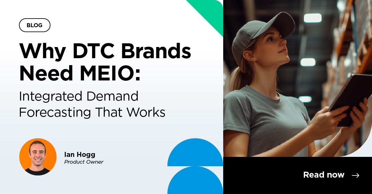 With 60% expecting #DTC to dominate sales by 2026, the right approach is critical👉bit.ly/4iIxApS Ian reveals how to forecast &amp; manage inventory for your hybrid DTC/B2B operations like a boss! Tip: standalone #demandforecasting fails, #MEIO wins!