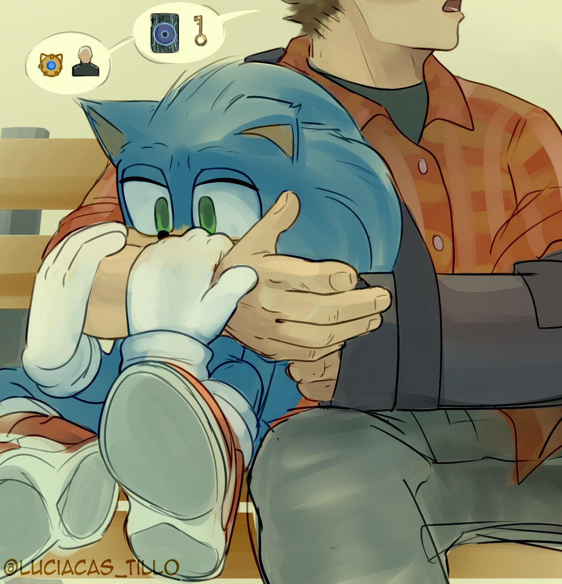 LuciaCas_tillo's tweet image. Still has some problems reliving the event. #SonicMovie3 #SonicTheHedgehog
Tom is telling Wade how he got hurt☝️