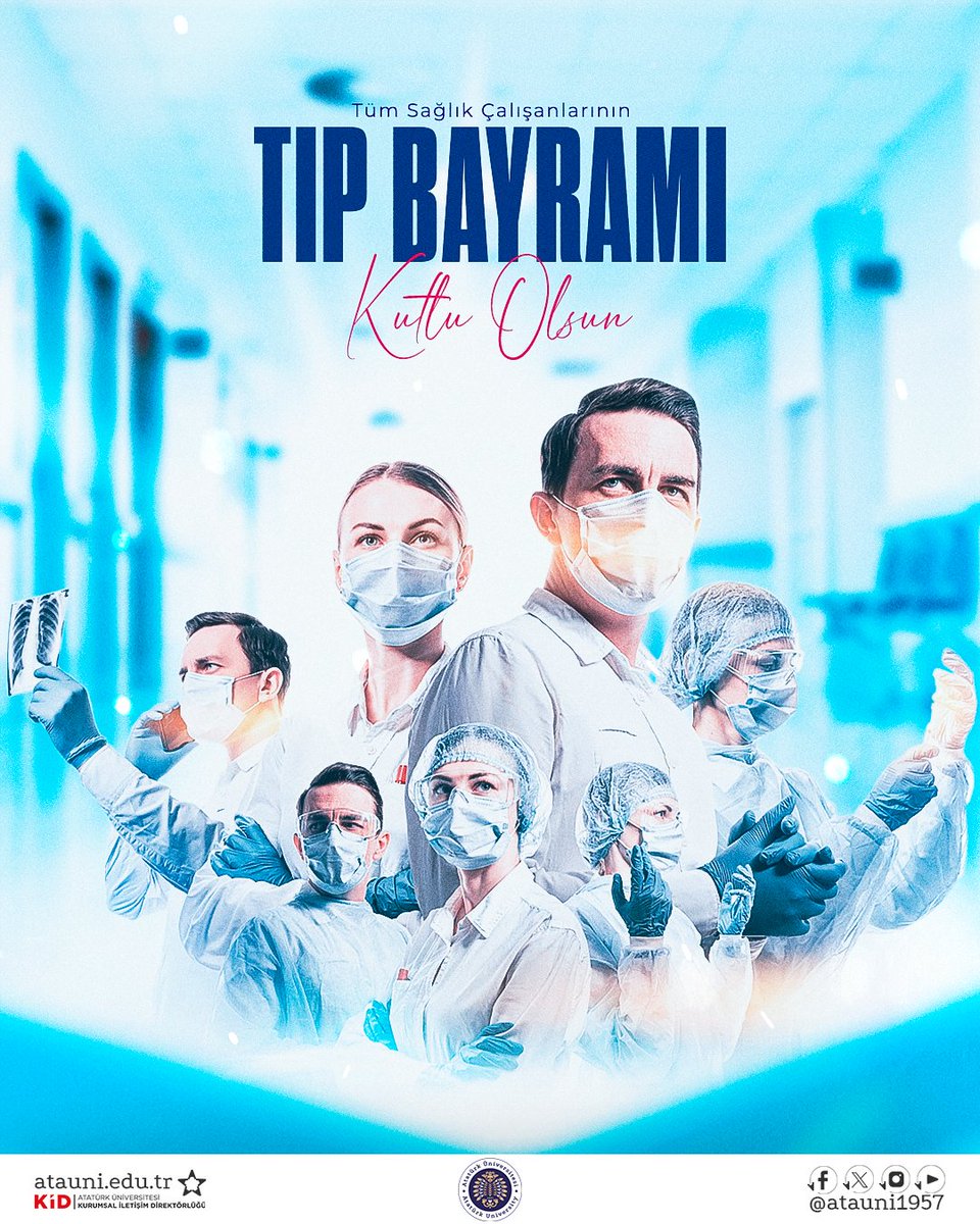 🏥 Gece gündüz demeden, her türlü koşulda, insanlığa üstün bir sorumluluk bilinci ve olağanüstü bir gayretle fedakârca hizmet eden tüm hekim ve sağlık çalışanlarımızın 14 Mart Tıp Bayramı kutlu olsun.

#AtatürkÜniversitesi #KöklüÜniversite #Erzurum #TıpBayramı #14MartTıpBayramı