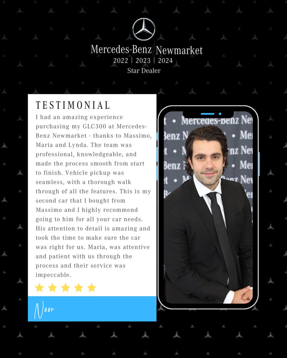MB_Newmarket's tweet photo. Here are some of the reviews we have received recently from our amazing customers!
Your feedback is very important to us! This helps us ensure our customers in Newmarket, Aurora, and the Greater Toronto Area receive the ultimate dealership experience!
Share your comments with us! https://t.co/6XaUkf4nAL