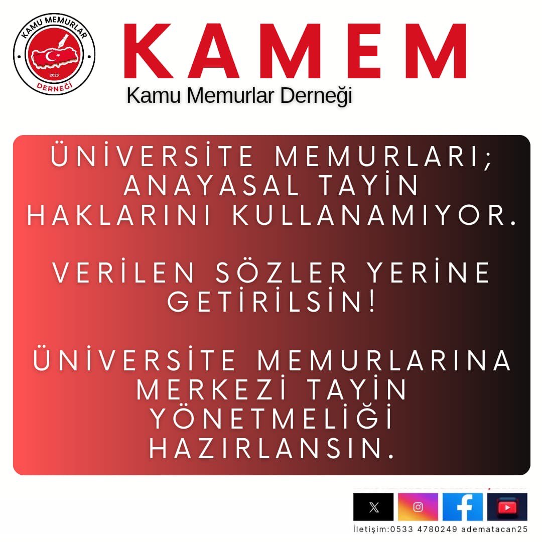 <a href="/adematacan25/">𝓐𝓭𝓮𝓶 𝓐𝓽𝓪𝓬𝓪𝓷</a> <a href="/RTErdogan/">Recep Tayyip Erdoğan</a> Günümüz şartlarında tayin hakkı olmaması sadece ilkellik ile açıklanabilir. Aile yılında ailelerin birlik ve beraberliği için ülkemizin geleceği için koşulsuz şartsız tayin hakkı ilan edilmelidir.