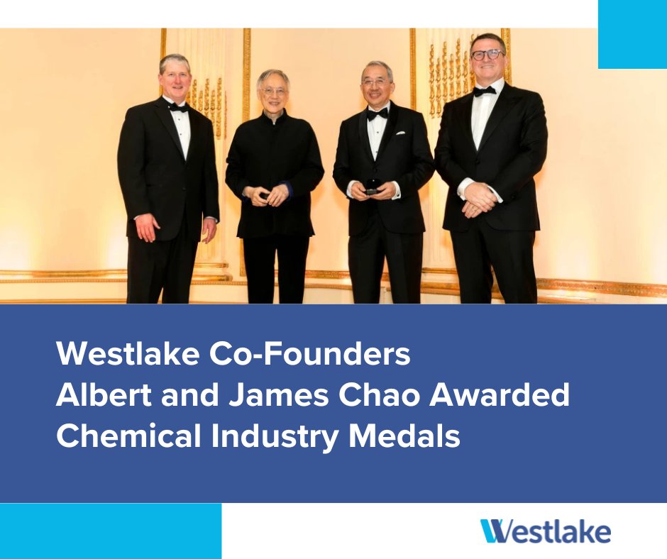 We are honored to share that Westlake co-founders Albert and James Chao have been awarded the 2025 SCI America Chemical Industry Medal. Read more: ow.ly/6hFK50VgJeE