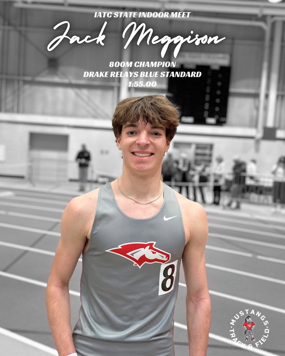 🔹BLUE STANDARD🔹

So. Jack Meggison takes home the 🏅in the 800M running a lifetime best 1:55.00! The time is good enough for the Drake Relays Blue Standard!