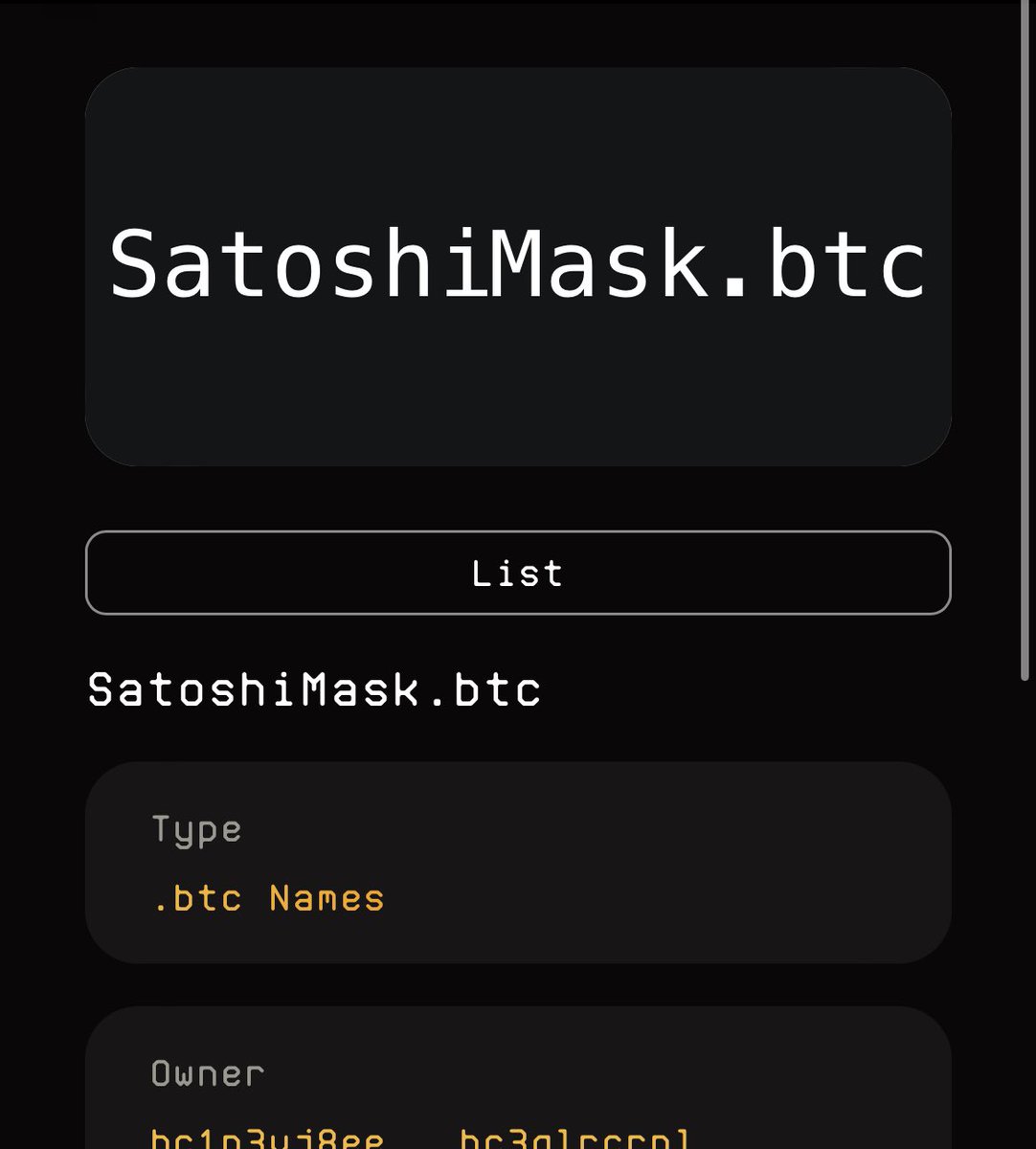 SatoshiMask.btc tweet media
