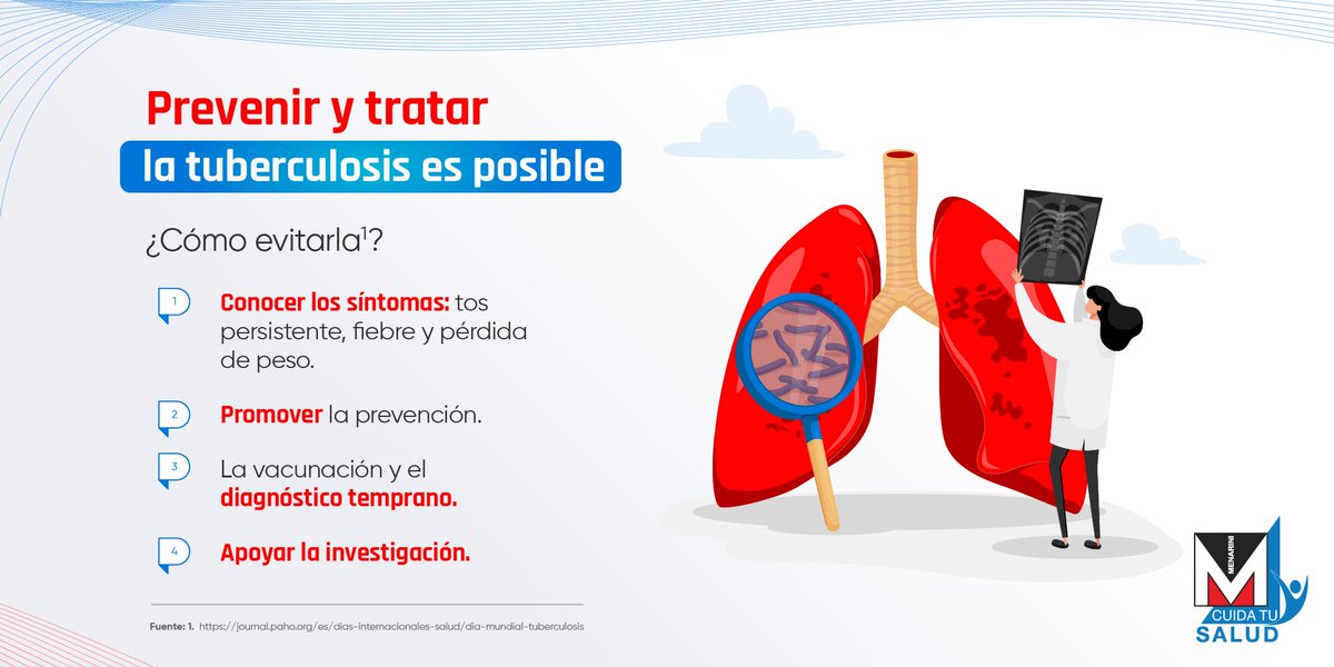 MenariniCA's tweet image. 🌐 La tuberculosis es prevenible y tratable, pero millones de personas aún la padecen. Conozca como evitarla.
#DiaMundialDeLaTuberculosis #SaludGlobal #CompromisoMenarini