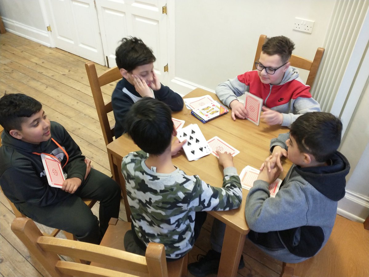 stanneskly's tweet photo. Back at the hostel relaxing before tea. Who is going to beat Mrs Simons at dominoes? #bcwcat #bestdaysoftheirlives https://t.co/voLalhrdFp