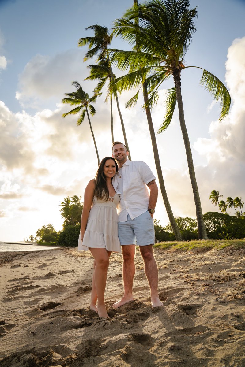 KDG313's tweet photo. Two days ago I asked the most nerve wrecking, yet easiest question of my life. Here’s to eternity with my best friend and soulmate ♾️ 

Huge thank you to the “Experience Aloha Co” for capturing these moments 📸💍 https://t.co/tLUdbayLbM