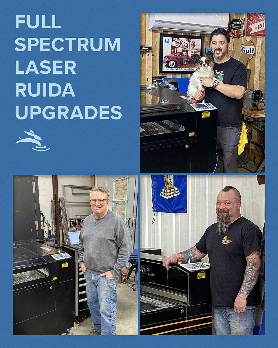 RabbitLaserUSA's tweet image. 🚀 Upgrade complete! Three happy makers just leveled up from FSL to RuiDa control systems, and they&apos;re ready to Cut. Create. Conquer. 💥 Precision, speed, and reliability—unlocked. 🔥 Who’s next?

#LaserUpgrade #RabbitLaserUSA #CreateWithConfidence