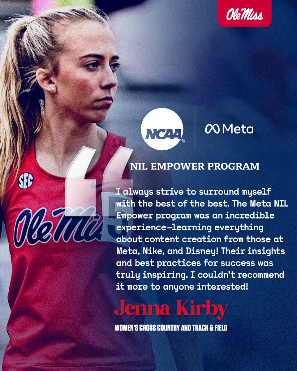 Social Responsibility and Engagement (@totalrebs) on Twitter photo Next Level NIL Spotlight:
<a href="/jennakirbyy/">Jenna Kirby</a> was one of 100 women selected to participate in this year's NCAA x Meta NIL Empower program! Check out what Jenna had to say about her experience.
#TotalREBS | #NextLevelNIL Next Level NIL Spotlight:
<a href="/jennakirbyy/">Jenna Kirby</a> was one of 100 women selected to participate in this year's NCAA x Meta NIL Empower program! Check out what Jenna had to say about her experience.
#TotalREBS | #NextLevelNIL