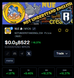 $NUE is one of the most underrated memes in the TAMA ecosystem, with a real team behind it constantly working to develop value, interest, and utility.

Our focus is clear, things are coming