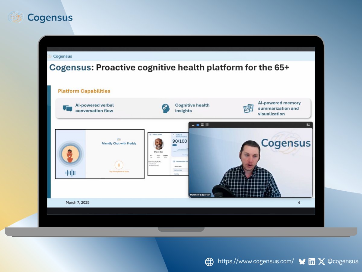 Cogensus (@cogensus) on Twitter photo We are excited to announce that our founder, Matthew Edgerton, recently had the privilege of presenting at the <a href="/USCLeonardDavis/">USC Leonard Davis School of Gerontology</a> "Shark Tank" event. This unique experience allowed us to engage with the innovative minds of Gero 504 and 589, exploring the future of innovation in We are excited to announce that our founder, Matthew Edgerton, recently had the privilege of presenting at the <a href="/USCLeonardDavis/">USC Leonard Davis School of Gerontology</a> "Shark Tank" event. This unique experience allowed us to engage with the innovative minds of Gero 504 and 589, exploring the future of innovation in