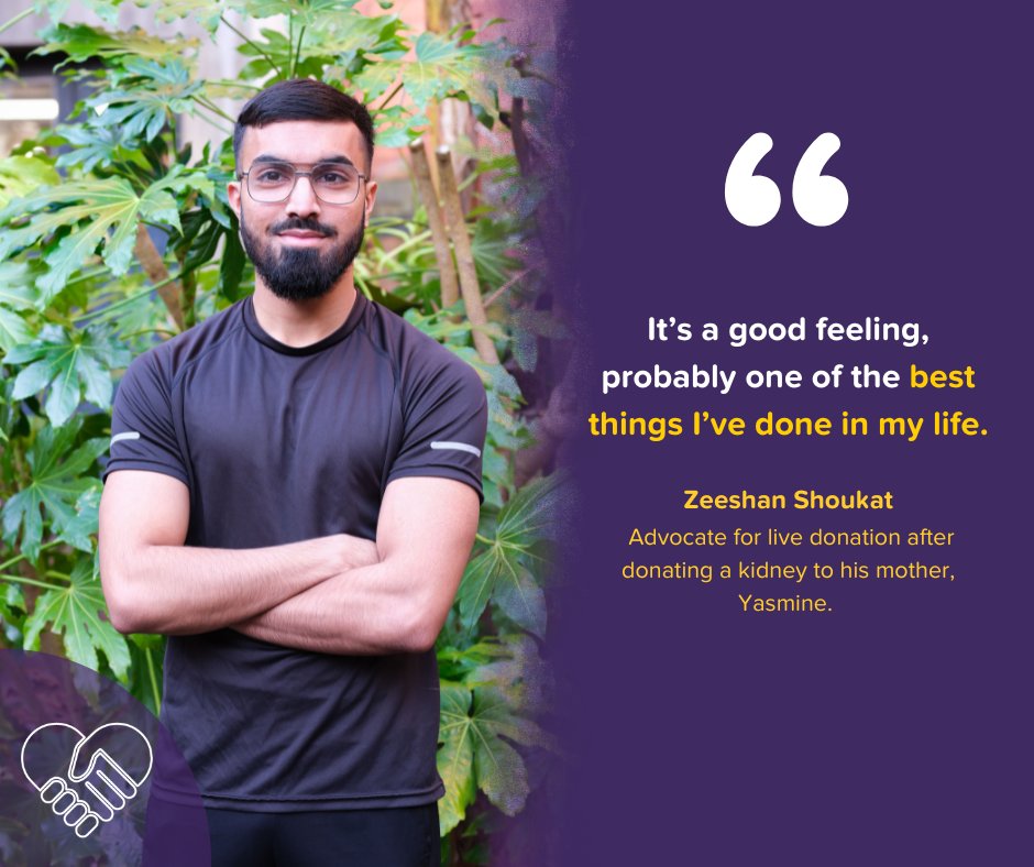 This Living Donation Week, read Zeeshan's story as he hopes his story inspires others 💜
 Learn more via the link below 👇
 <a href="/LeedsHospitals/">Leeds Teaching Hospitals</a> @UniversityOfLeeds
ow.ly/z9Ix50VfNhp