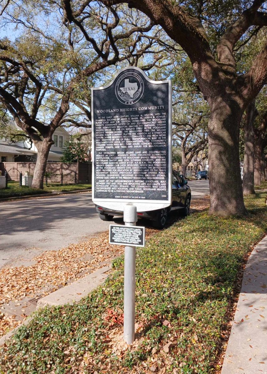 Have you seen the new Woodland Heights historic marker? It's on Bayland at Morrison  #hounews