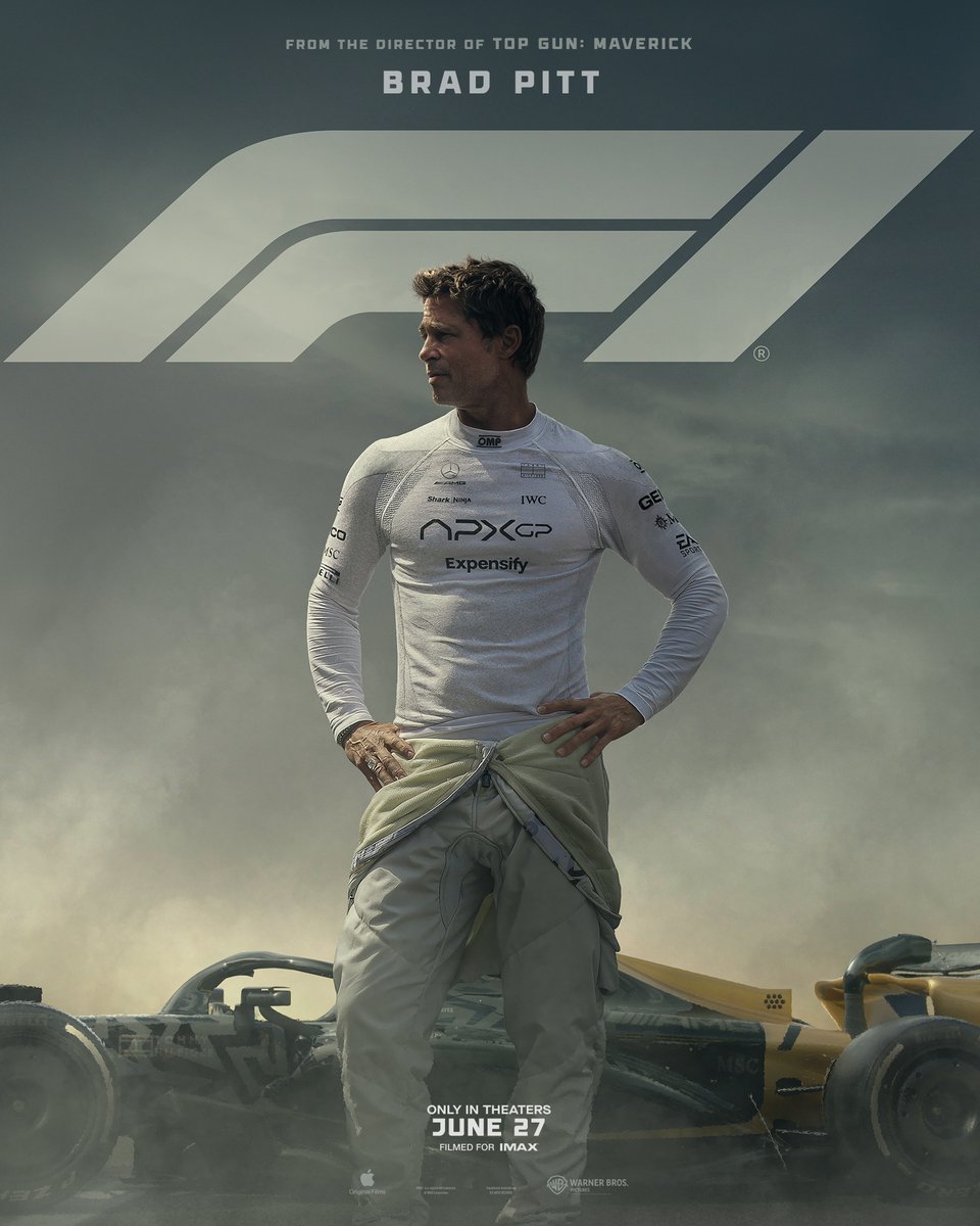 F1's tweet image. F1.
From Joseph Kosinski, director of Top Gun: Maverick, and starring Brad Pitt.
#F1 #F1Movie