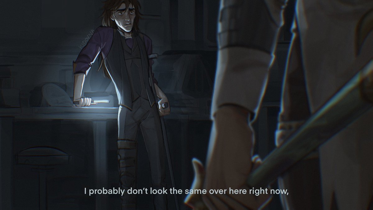 kidovna's tweet image. jayce visits a timeline where viktor was a minute too late #arcane #jayvik 

cw: suicide, blood