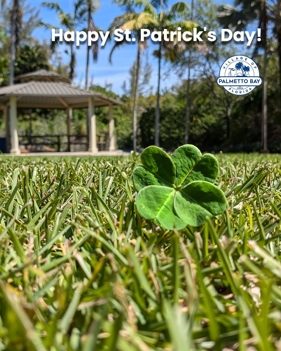 Happy St. Patrick's Day! 🍀 May luck follow you wherever you go! #StPatricksDay #PalmettoBayProud