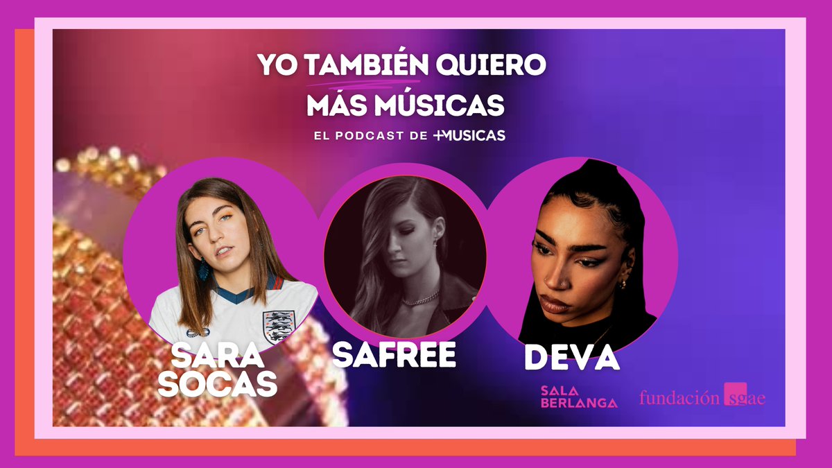 Las Sesiones +Músicas de este finde estarán precedidos de nuestro Live Podcast con <a href="/Safreeoficial/">S∆FRΞE</a>
El sábado 15/03 con <a href="/socasmc/">Sara Socas</a> y #deva